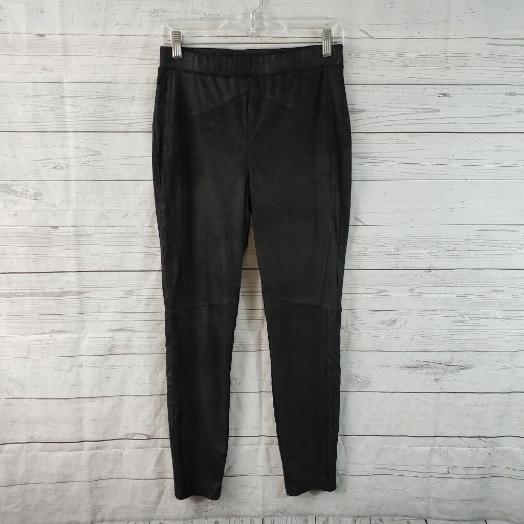 Free People Womens Midnight Vegan Suede Skinny Pants Sz Small Pull On